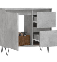 Badschrank Betongrau 65x33x60 cm Holzwerkstoff
