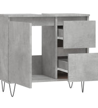 Badschrank Betongrau 65x33x60 cm Holzwerkstoff
