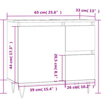 Badschrank Betongrau 65x33x60 cm Holzwerkstoff