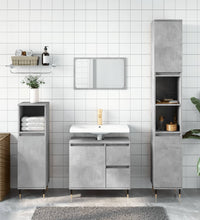 Badschrank Betongrau 65x33x60 cm Holzwerkstoff
