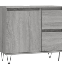 Badschrank Grau Sonoma 65x33x60 cm Holzwerkstoff