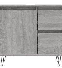 Badschrank Grau Sonoma 65x33x60 cm Holzwerkstoff