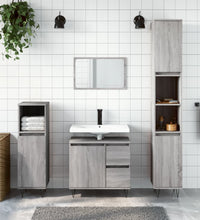 Badschrank Grau Sonoma 65x33x60 cm Holzwerkstoff