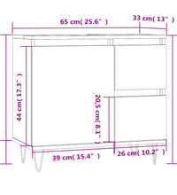 Badschrank Braun Eichen-Optik 65x33x60 cm Holzwerkstoff