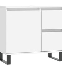 Badschrank Weiß 65x33x60 cm Holzwerkstoff
