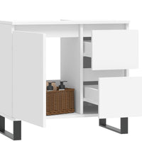 Badschrank Weiß 65x33x60 cm Holzwerkstoff