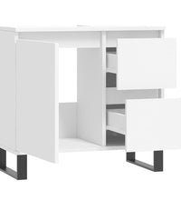 Badschrank Weiß 65x33x60 cm Holzwerkstoff