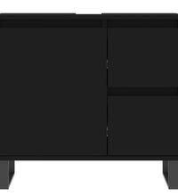 Badschrank Schwarz 65x33x60 cm Holzwerkstoff