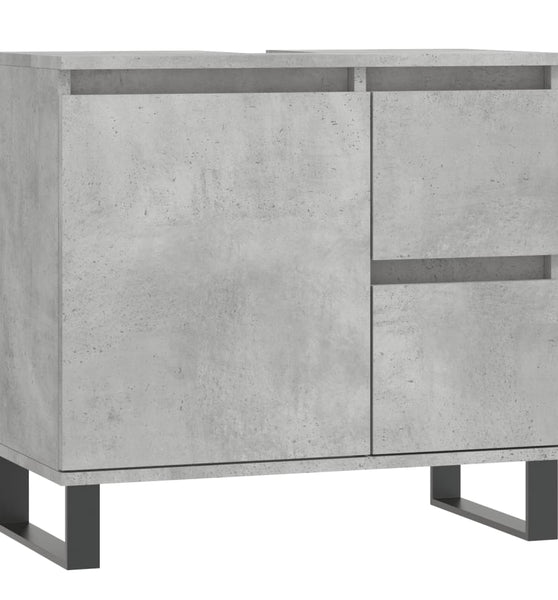Badschrank Betongrau 65x33x60 cm Holzwerkstoff