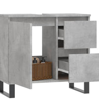 Badschrank Betongrau 65x33x60 cm Holzwerkstoff