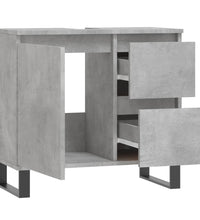 Badschrank Betongrau 65x33x60 cm Holzwerkstoff