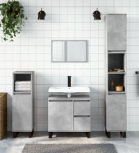 Badschrank Betongrau 65x33x60 cm Holzwerkstoff