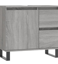 Badschrank Grau Sonoma 65x33x60 cm Holzwerkstoff