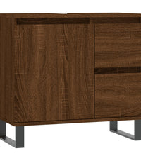 Badschrank Braun Eichen-Optik 65x33x60 cm Holzwerkstoff