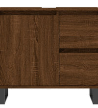 Badschrank Braun Eichen-Optik 65x33x60 cm Holzwerkstoff