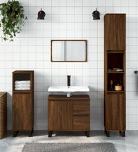 Badschrank Braun Eichen-Optik 65x33x60 cm Holzwerkstoff