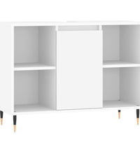 Badschrank Weiß 80x33x60 cm Holzwerkstoff