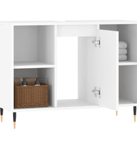 Badschrank Weiß 80x33x60 cm Holzwerkstoff