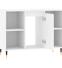 Badschrank Weiß 80x33x60 cm Holzwerkstoff