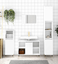 Badschrank Weiß 80x33x60 cm Holzwerkstoff