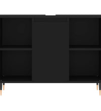 Badschrank Schwarz 80x33x60 cm Holzwerkstoff