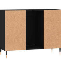 Badschrank Schwarz 80x33x60 cm Holzwerkstoff