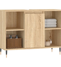 Badschrank Sonoma-Eiche 80x33x60 cm Holzwerkstoff