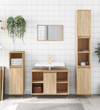Badschrank Sonoma-Eiche 80x33x60 cm Holzwerkstoff