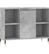 Badschrank Betongrau 80x33x60 cm Holzwerkstoff