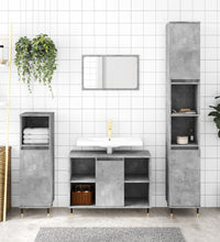 Badschrank Betongrau 80x33x60 cm Holzwerkstoff