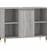Badschrank Grau Sonoma 80x33x60 cm Holzwerkstoff