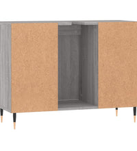 Badschrank Grau Sonoma 80x33x60 cm Holzwerkstoff