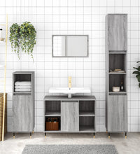 Badschrank Grau Sonoma 80x33x60 cm Holzwerkstoff
