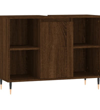 Badschrank Braun Eichen-Optik 80x33x60 cm Holzwerkstoff