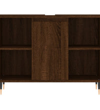 Badschrank Braun Eichen-Optik 80x33x60 cm Holzwerkstoff
