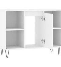 Badschrank Weiß 80x33x60 cm Holzwerkstoff