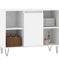 Badschrank Weiß 80x33x60 cm Holzwerkstoff