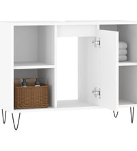 Badschrank Weiß 80x33x60 cm Holzwerkstoff