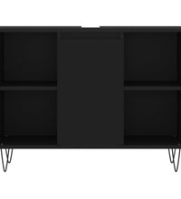Badschrank Schwarz 80x33x60 cm Holzwerkstoff