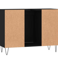 Badschrank Schwarz 80x33x60 cm Holzwerkstoff