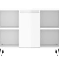 Badschrank Hochglanz-Weiß 80x33x60 cm Holzwerkstoff