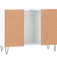Badschrank Hochglanz-Weiß 80x33x60 cm Holzwerkstoff