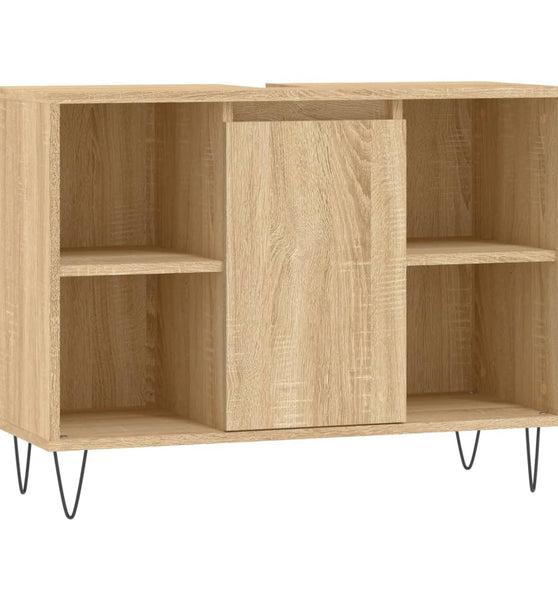 Badschrank Sonoma-Eiche 80x33x60 cm Holzwerkstoff