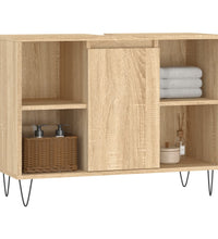 Badschrank Sonoma-Eiche 80x33x60 cm Holzwerkstoff