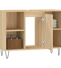 Badschrank Sonoma-Eiche 80x33x60 cm Holzwerkstoff