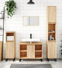Badschrank Sonoma-Eiche 80x33x60 cm Holzwerkstoff