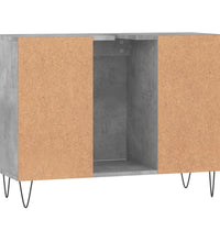 Badschrank Betongrau 80x33x60 cm Holzwerkstoff
