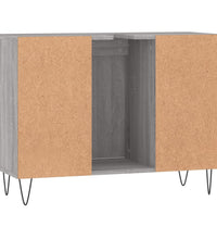 Badschrank Grau Sonoma 80x33x60 cm Holzwerkstoff