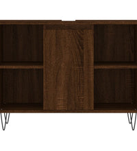 Badschrank Braun Eichen-Optik 80x33x60 cm Holzwerkstoff