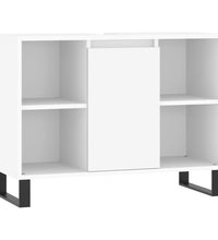 Badschrank Weiß 80x33x60 cm Holzwerkstoff